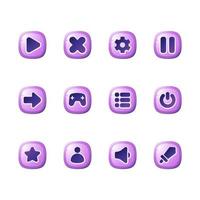 Spiele-App-Icons-Set-Sammlung für ui ux vektor