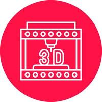 3D-Druck kreatives Icon-Design vektor