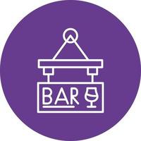 Bar-Schild kreatives Icon-Design vektor