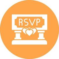 rsvp kreatives Icon-Design vektor