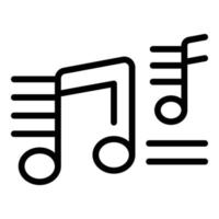 Überprüfen Sie den Umrissvektor des Musik-App-Symbols. sozialer Kunde vektor