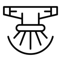 automatischer Sprinkler-Symbol-Umrissvektor. Bodenbewässerung vektor