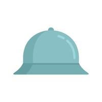 Fischer blauer Hut Symbol flach isoliert Vektor
