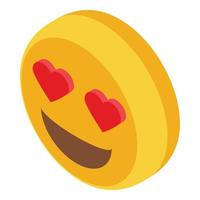 emoji liebe symbol isometrischer vektor. Amor Engel vektor