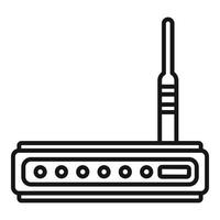 Symbol Umrissvektor für Netzwerkmodem. Internet-Router vektor