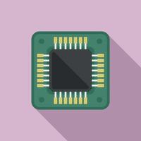 Board-CPU-Symbol flacher Vektor. digitaler Mikrochip vektor