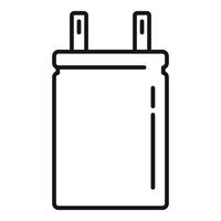 Symbol Umrissvektor für Halbleiterkondensatoren. elektrische Komponente vektor