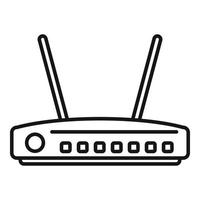 Wi-Fi-Modem-Symbol Umrissvektor. Internet-Ausrüstung vektor