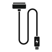 Ladekabel Symbol einfacher Vektor. Handy-Akku vektor