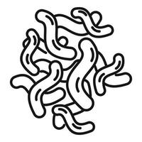 Bifidobacterium-Symbol-Umrissvektor. probiotische Bakterien vektor