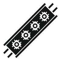 Diode LED-Streifenlicht-Symbol einfacher Vektor. Chip smd vektor