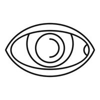 Umrissvektor für trauriges Augensymbol. Vision sehen vektor