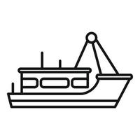 Segel Fisch Boot Symbol Umriss Vektor. Seeschiff vektor