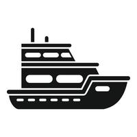 Ozean Fischerboot Symbol einfacher Vektor. Fisch Meer vektor