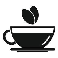 Gesunde heiße Tasse Symbol einfacher Vektor. Tee trinken vektor
