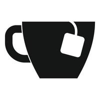 Teebeutel Tasse Symbol einfacher Vektor. heisses Getränk vektor