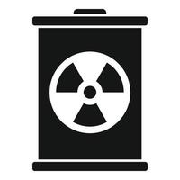 Atomfass-Symbol einfacher Vektor. globale Katastrophe vektor