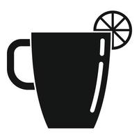 Zitrone Teetasse Symbol einfacher Vektor. heisses Getränk vektor