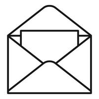 Briefumschlag-E-Mail-Symbol Umrissvektor. Newsletter öffnen vektor