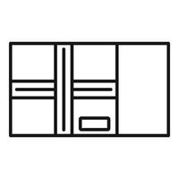 Container-Box-Symbol Umrissvektor. Lieferpacket vektor