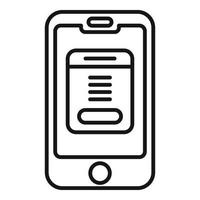smartphone marknadsföring ikon översikt vektor. modell service vektor