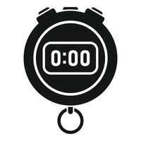 Alarm-Stoppuhr-Symbol einfacher Vektor. Uhr stoppen vektor