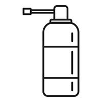 Tonsillitis-Spray-Symbol Umrissvektor. Mandel Mund vektor