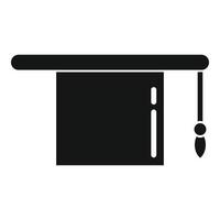 Master-Abschluss-Hut-Symbol einfacher Vektor. College Diplom vektor