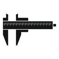 tjocklek instrument ikon enkel vektor. mikrometer verktyg vektor