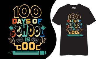 100 dagar av skola är en Häftigt t-shirt design. vektor