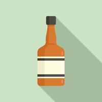 whisky flaska ikon platt vektor. alkohol glas flaska vektor