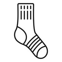 Wollsocken-Symbol Umrissvektor. lässige Socke vektor