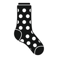 Socken-Kreis-Symbol einfachen Vektor. Sportsocke aus Wolle vektor