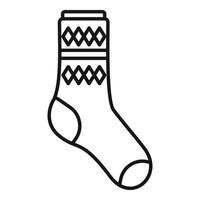 Design-Socken-Symbol Umrissvektor. süßer Artikel aus Baumwolle vektor