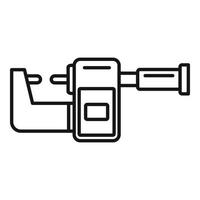 Mikrometer-Design-Icon-Umrissvektor. Messschieber vektor