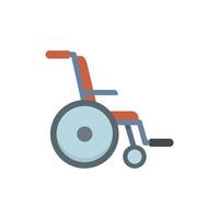 pensionering rullstol ikon platt isolerat vektor