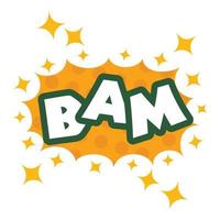 bam-ikone, pop-art-stil vektor