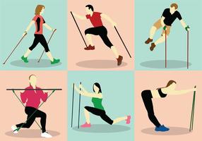 Nordic walking vector pack