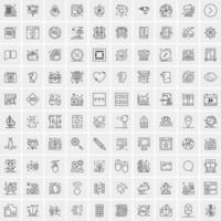 100 Business-Icons für Web- und Printmaterial vektor