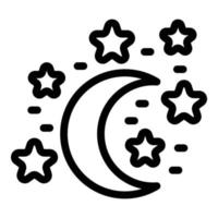 Baby-Nacht-Symbol Umrissvektor. Onlineservice vektor