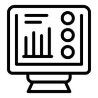Monitor-Service-Icon-Umrissvektor. Idee Startup vektor