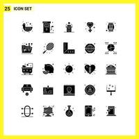 25 kreative Symbole moderne Zeichen und Symbole des Seminars der Liebesrede Station professionelle editierbare Vektordesign-Elemente vektor