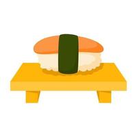 Sushi im flachen Stil isoliert vektor