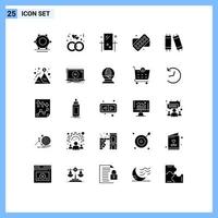uppsättning av 25 modern ui ikoner symboler tecken för ljus halogen byrå medicin läsplatta redigerbar vektor design element