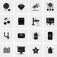 16 universelle Business-Icons Vektor kreative Icon-Illustration zur Verwendung in Web- und Mobilprojekten