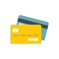 Kreditkarten-Symbol flach isolierter Vektor
