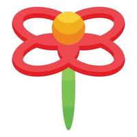 blomma ballong ikon isometrisk vektor. säljare affär vektor