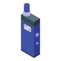 isometrischer vektor des blauen vape-symbols. elektronischer Saft