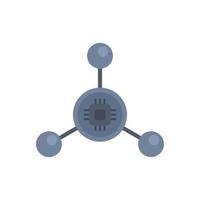 Nanotechnologie-Molekül-Symbol flacher isolierter Vektor