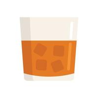 Casino Whiskey Glas Symbol flach isoliert Vektor